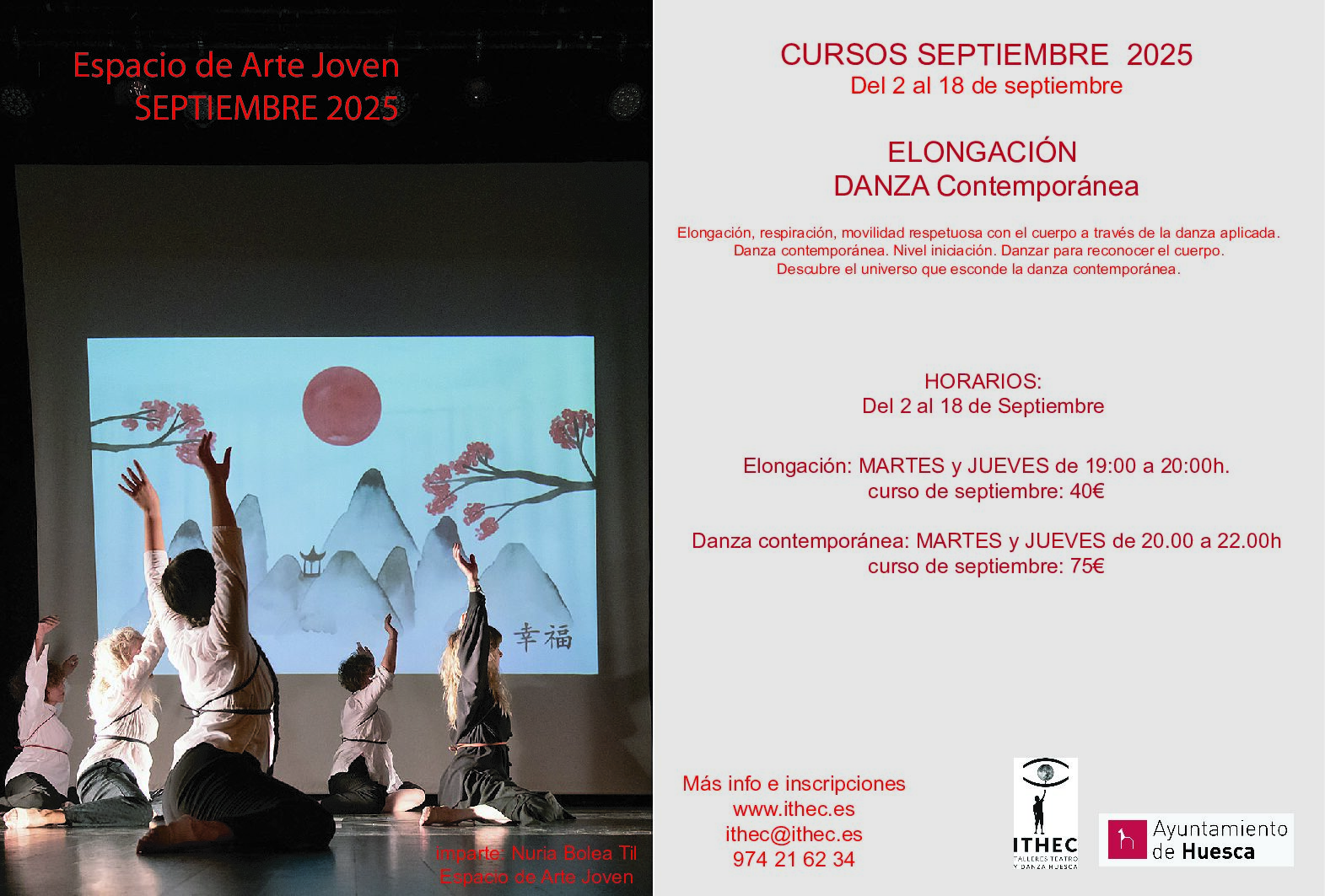 ELONGACIÓN/DANZA CONTEMPORÁNEA-INTENSIVO SEPTIEMBRE